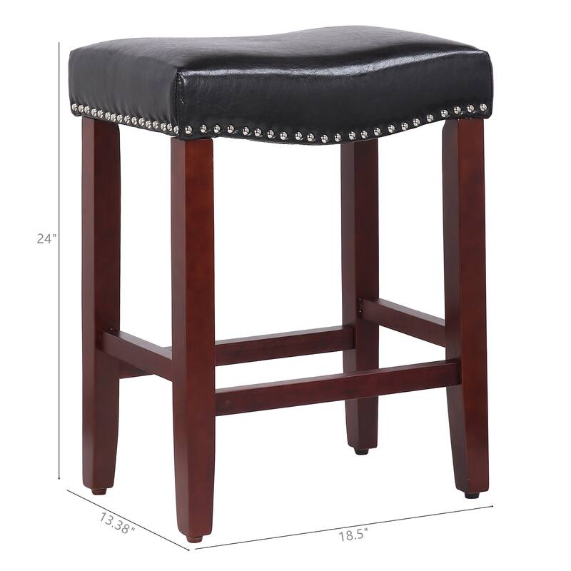 Jameson Upholstered Polyester Cherry 24 Inch Counter Stool