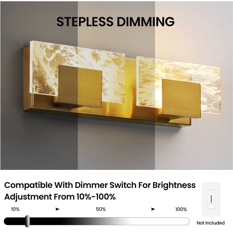 Modern Bathroom Vanity Light LED Dimmable Wall Sconce with UL Certified - 16 inches and above