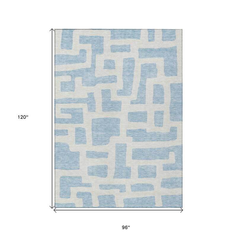 HomeRoots Abstract Transitional Rectangle Outdoor Rug