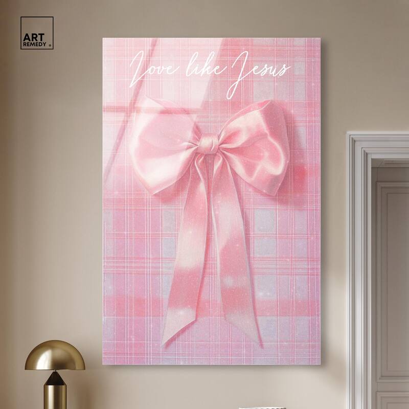 Love Like Jesus Bow Acrylic by Art Remedy, Ready to Hang