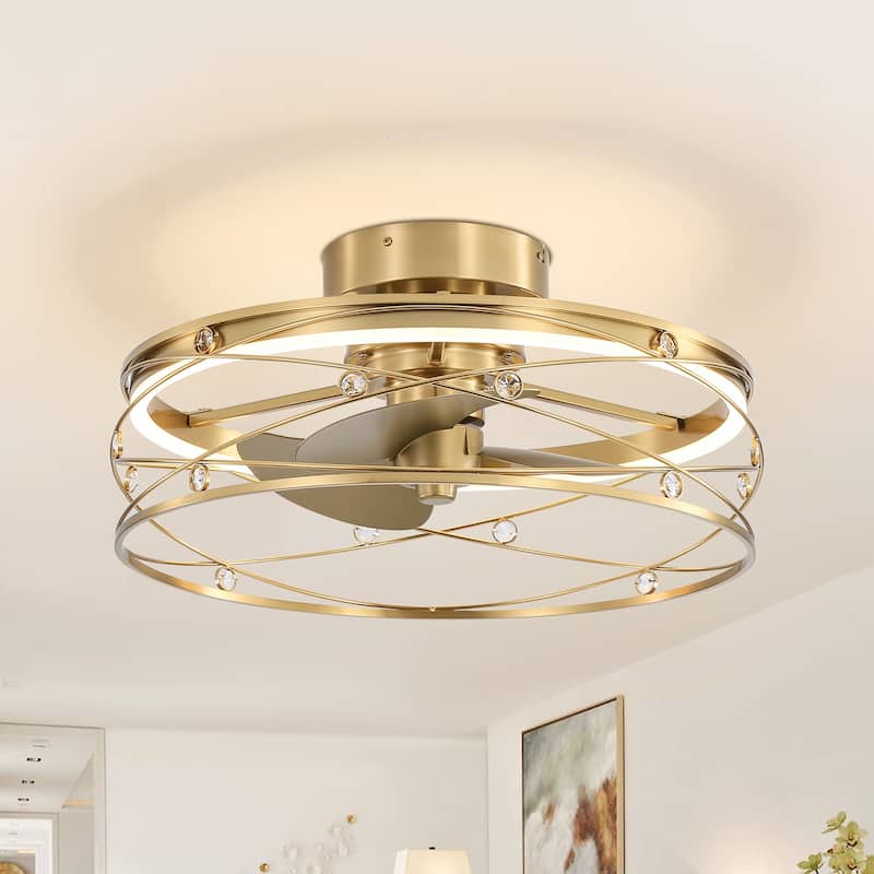 21-In LED Chandelier Ceiling Fan with Light Remote(3-blade)