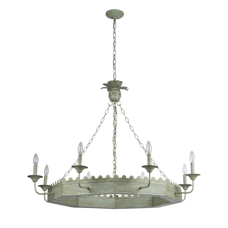 Golden Lighting 0838-8 Finley 8 Light 42" Wide Pillar Candle Style