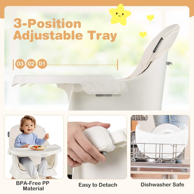 Gymax 16-in-1 Baby High Chair w/ Activity Center Booster Seat Building