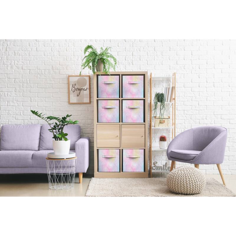 Storage Cube Bins (Set of 6) - 10.75" L x 10.75" W x 11" H