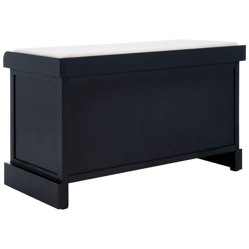 SAFAVIEH Landers 2-Drawer with Cushion Storage Bench - 32.3" W x 15" L x 19" H