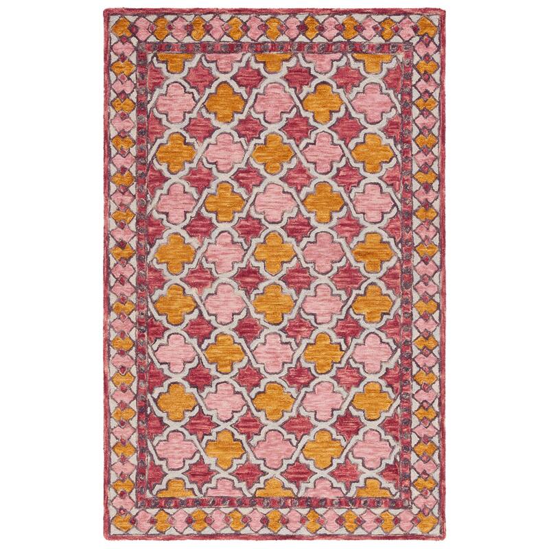 SAFAVIEH Handmade Aspen Inessa Boho Wool Rug - 6' x 9' - Pink/Yellow