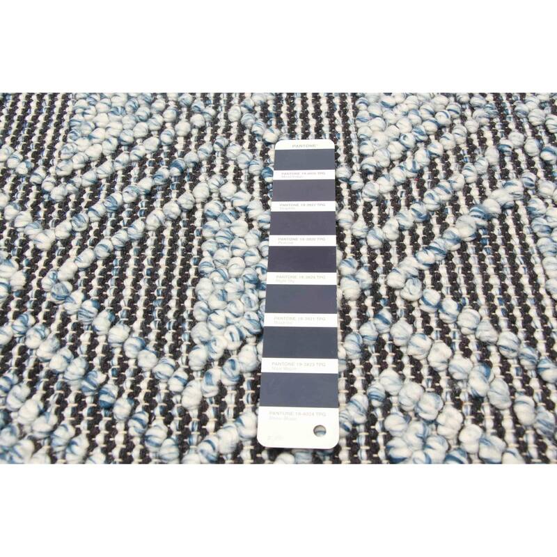 ECARPETGALLERY Braid weave Sienna Navy Wool Rug - 5'2 x 7'3