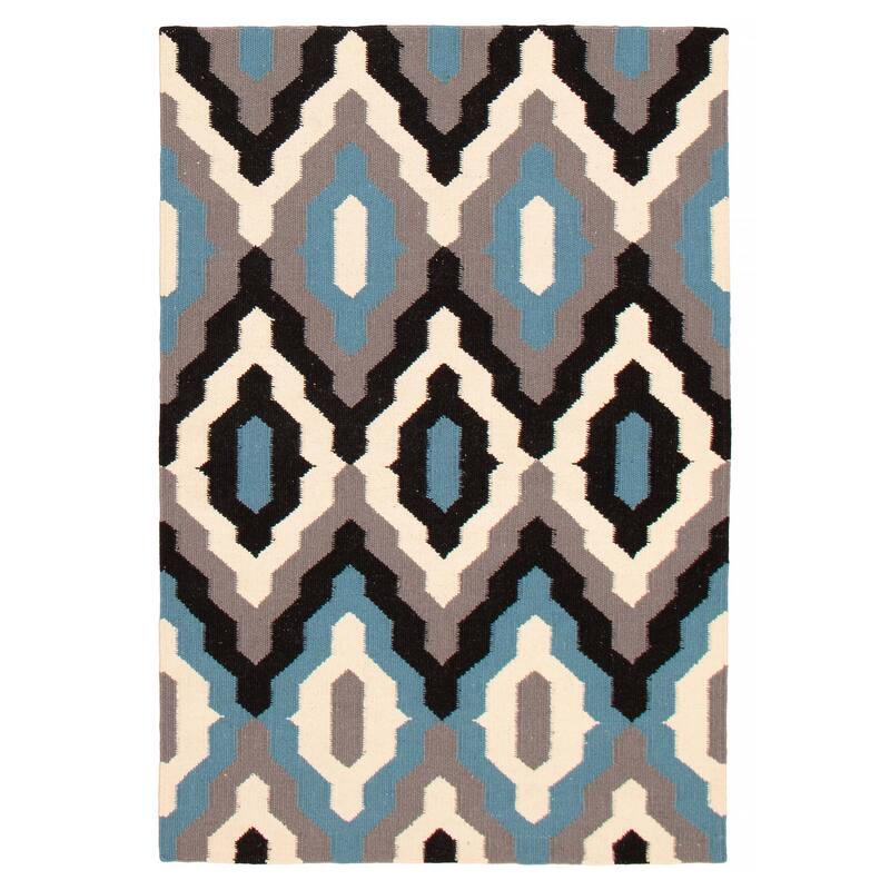 Ankara FW Grey Kilim 5'2" x 7'9" - 5'2 x 7'9 - Grey - 5'2 x 7'9