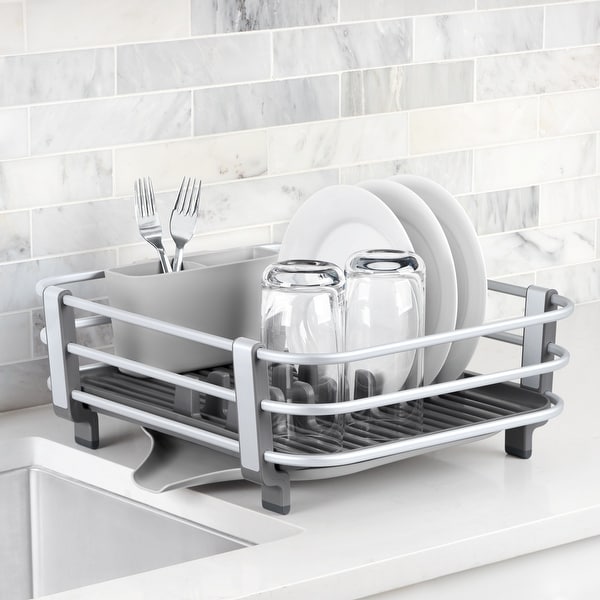 OXO Good Grips Aluminum Frame Dish Rack - Metal - 18" x 6.6" x 15"
