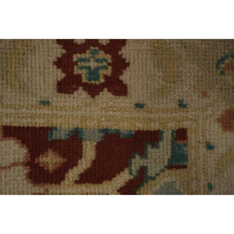 Hand Knotted Oriental 100% Wool Carpet Traditional All-Over Oranges & Rust Ziegler Area Rug - 3' 11'' X 2' 1''