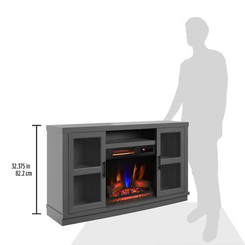 duraflame® Electric Fireplace Entertainment Console for 60 Inch TVs, Antique Gray