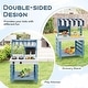 preview thumbnail 6 of 4, 2-In-1 Wooden Mud Kitchen w/ Canopy Removable Sink Water Box Faucet