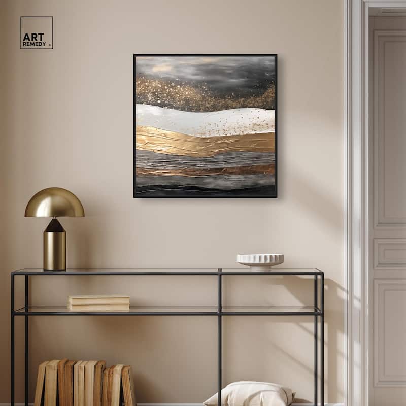 Moonlit Gold III Canvas by Art Remedy