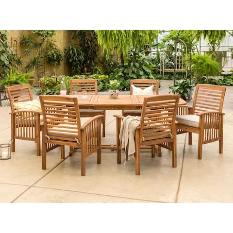 Middlebrook Surfside 7-Piece Acacia Outdoor Extension Dining Set