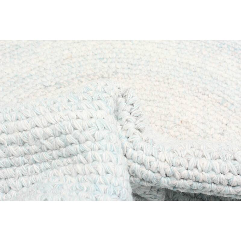 ECARPETGALLERY Braid weave Sienna Ivory Wool Rug - 4'0 x 4'0