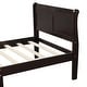 preview thumbnail 35 of 38, Wood Platform Bed Frame, Twin Size Panel Bed with Sleigh Headboard Footboard and Slat Support, Easy to Assemble Slat Bed