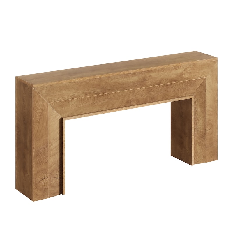 63" Long Wooden Console Table, Narrow Sofa Tables Behind Couch - 11.81" D x 62.99" W x 33.46" H