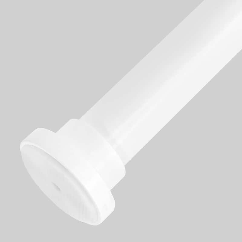 MERIVILLE 1-inch Diameter Metal Spring Tension Rod, Adjustable - 18"-30" - Off White