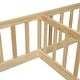 preview thumbnail 22 of 32, Double Twin Floor Bed with Fence, Guardrails,Without Door