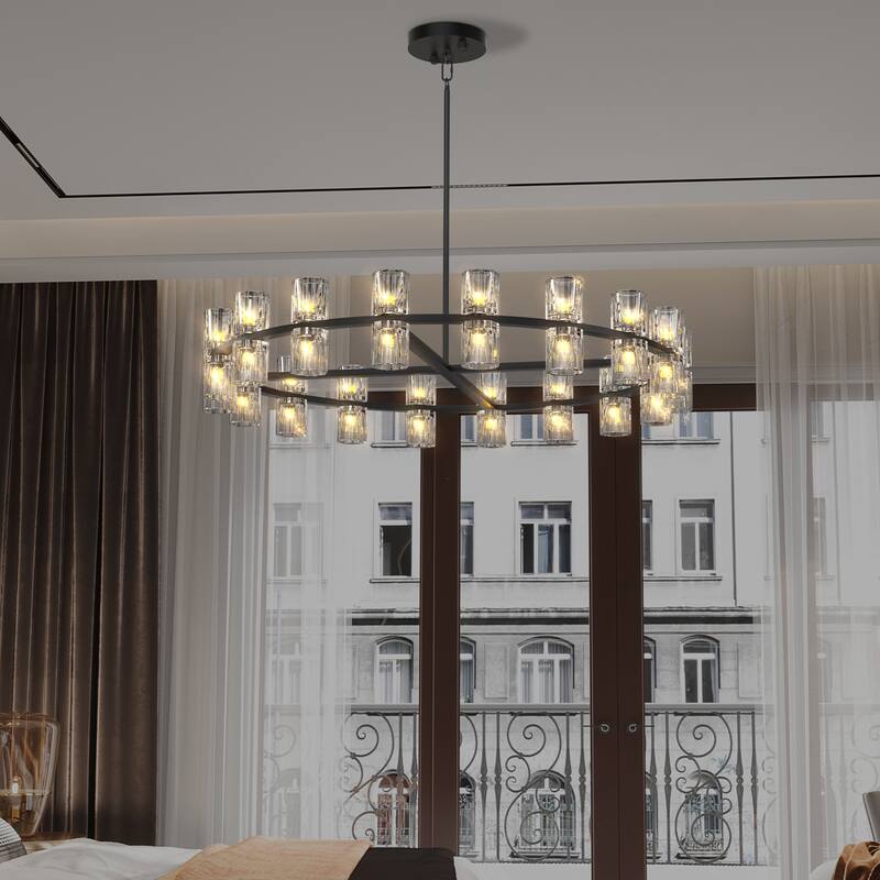 36 Inches Luxury Chandeliers Crystal