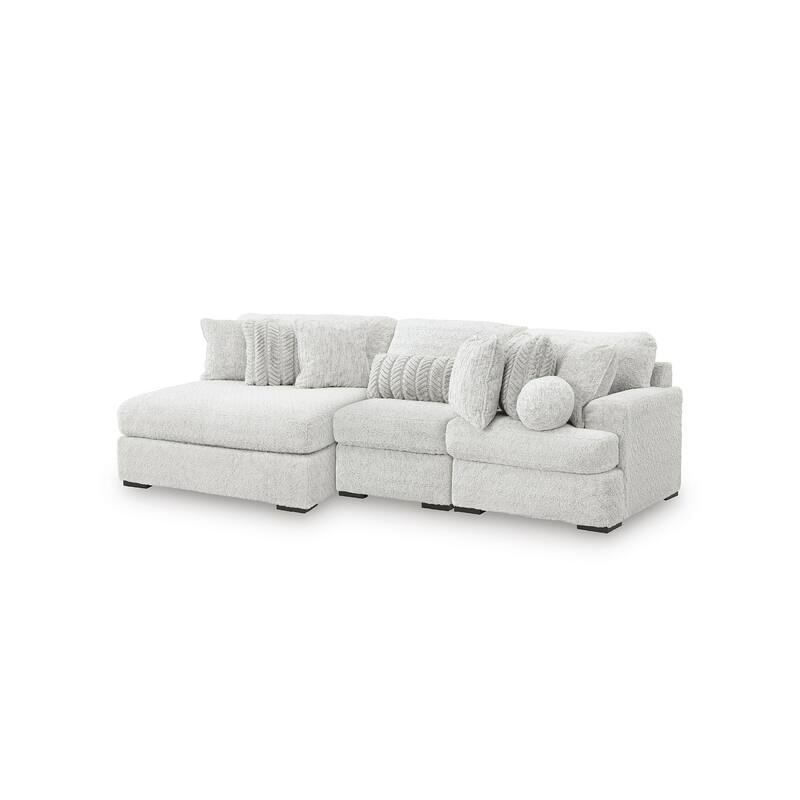 Signature Design by Ashley Snodoodle Gray 3-Piece Sectional with Chaise - 125" W x 67" D x 40" H