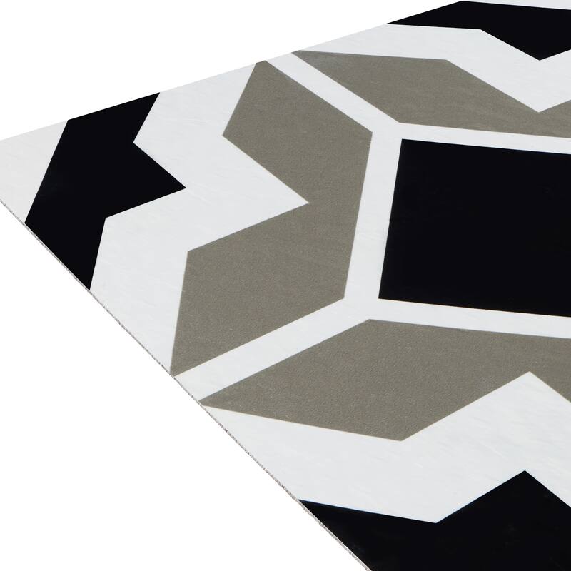 Retro Self Adhesive Vinyl Floor Tile - Onyx Star - 20 Tiles/20 sq. ft.