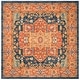 preview thumbnail 53 of 102, SAFAVIEH Evoke Jacki Vintage Boho Medallion Rug 5'3" Square - Blue/Orange - Square