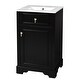 preview thumbnail 14 of 25, 20-Inch Bathroom Vanity with Ceramic Sink, Soft Close Door, Adjustable Shelf, and Door-Mounted Storage Rack