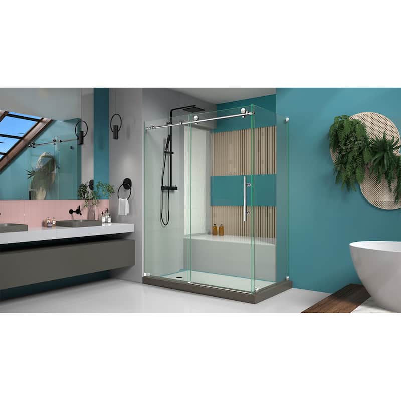 DreamLine Enigma-X 34 1/2 in. D x 60 3/8 in. W x 76 in. H Sliding Shower Enclosure - 34.5" x 56.38" - 60.38"