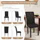 High-Back Tufted Nailhead Upholstered Dining Chairs (Set of 6)