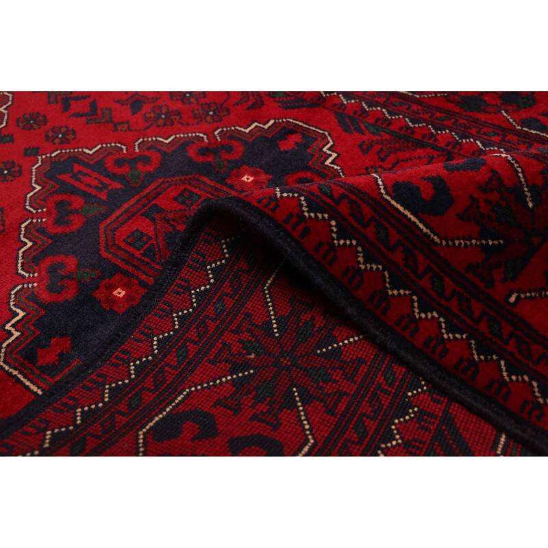 ECARPETGALLERY Hand-knotted Finest Khal Mohammadi Red Wool Rug - 2'9 x 10'0