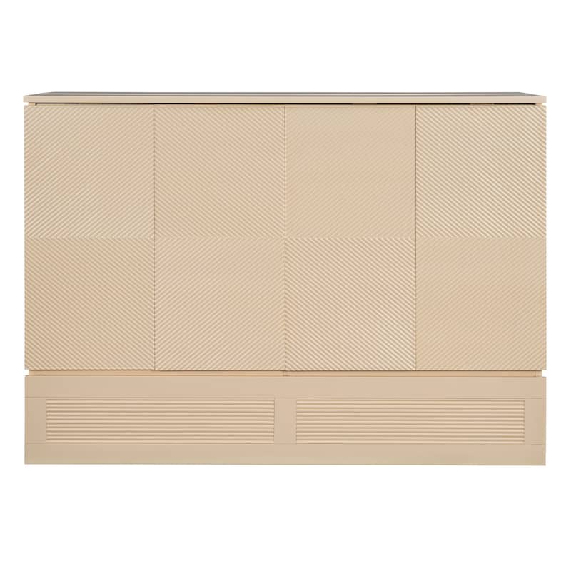 Modern Murphy Bed Wall Bed with Drawer, Sockets and USB Ports