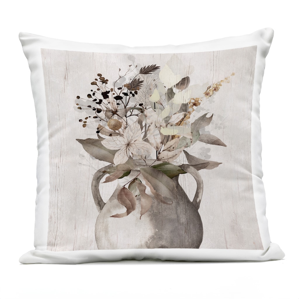 Stupell Rustic Cottage Bouquet Printed Outdoor Throw Pillow Design by Val Rhodes