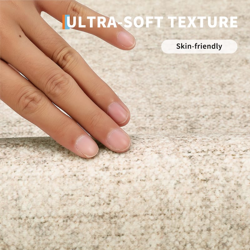 Garvee Scallop Solid Washable Area Rug
