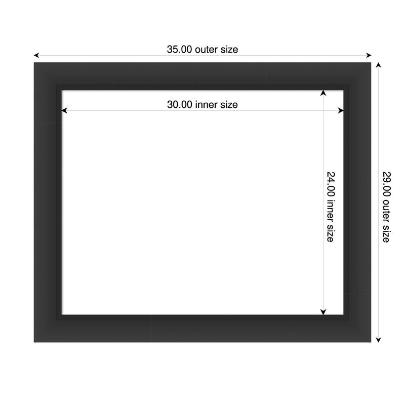 Sloped Framed Dry Erase Magnetic Board - 35 x 29 in - Sloped Black
