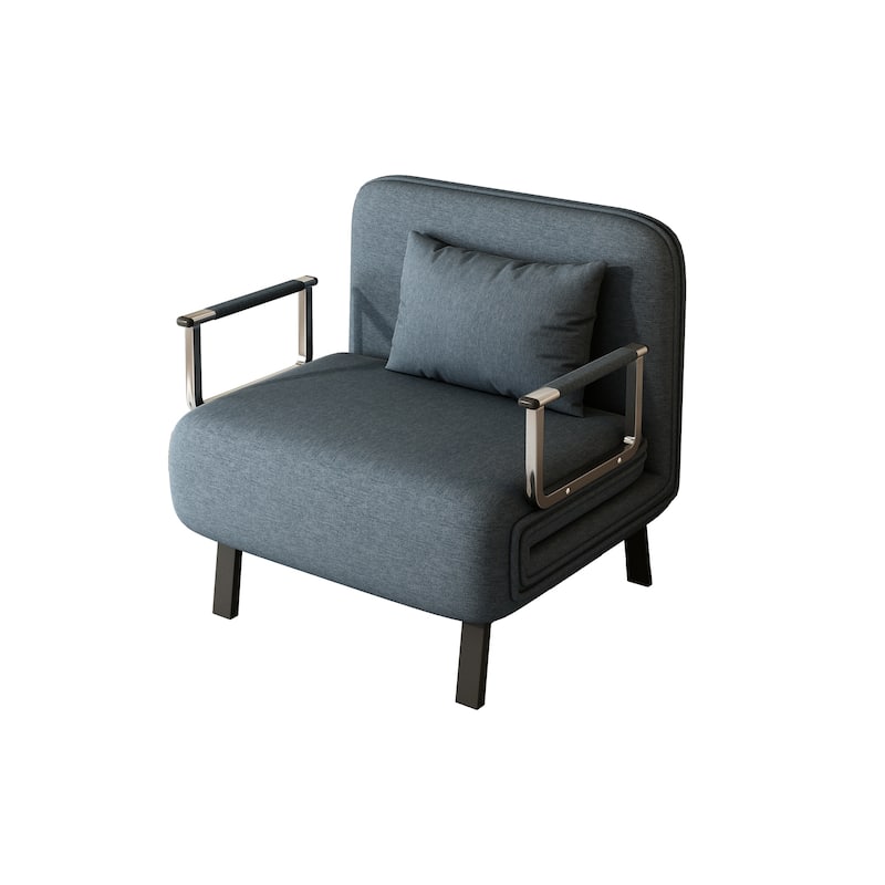 31.5″Convertible Chair Bed with Adjustable Backrest and Pillow