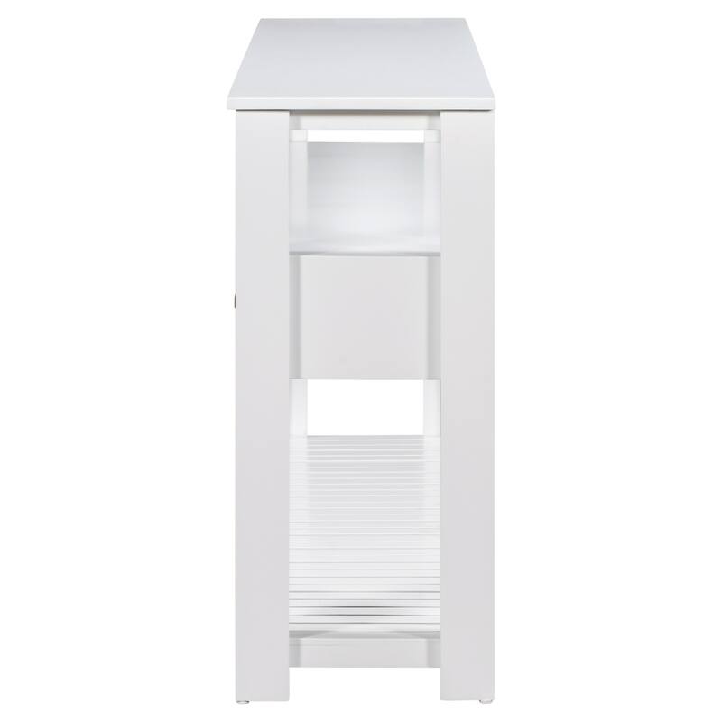 62.2" Modern Console Table with 4 Drawers and 2 Shelves