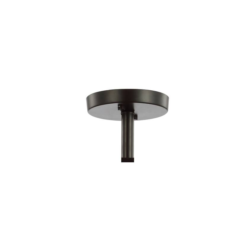 Selema 2-Light Iron/Glass Modern LED Flush Mount, by JONATHAN Y