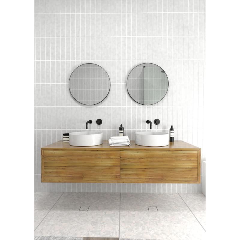 Glass Warehouse Round 20" Stainless Steel Framed Mirror