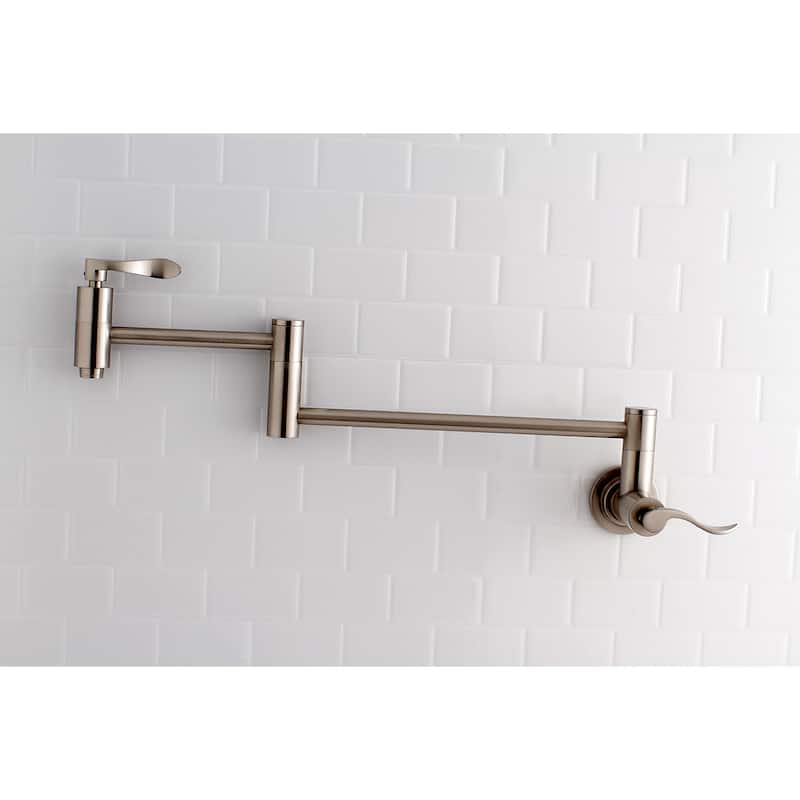 Kingston Brass NuWave Wall Mount Pot Filler Kitchen Faucet