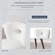 preview thumbnail 5 of 6, BELLEZE Modern Sherpa Accent Chair with Solid Wood Legs - White
