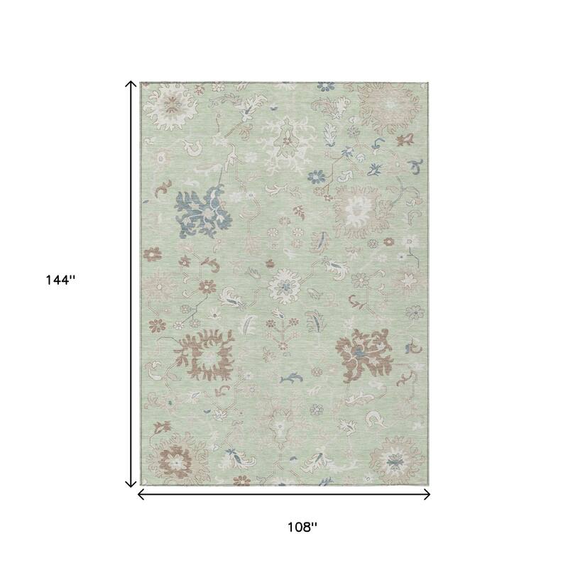 HomeRoots Floral Transitional Rectangle Outdoor Rug
