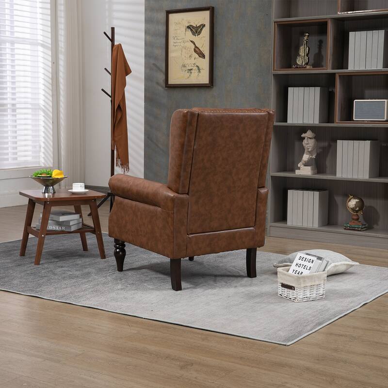 Lounge Chair, Wood Frame Armchair With Removable Cushion