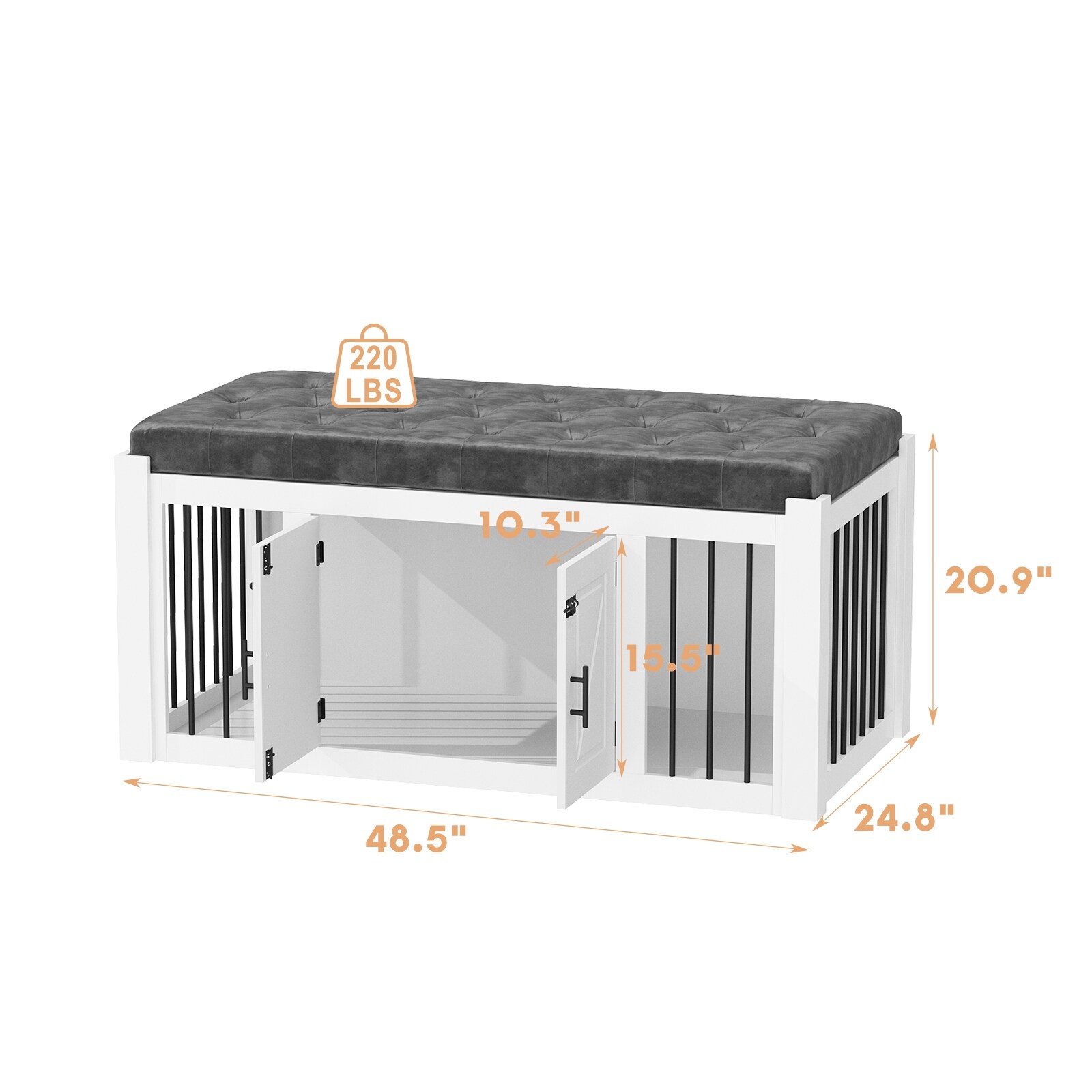 Dog crate bench seat discount