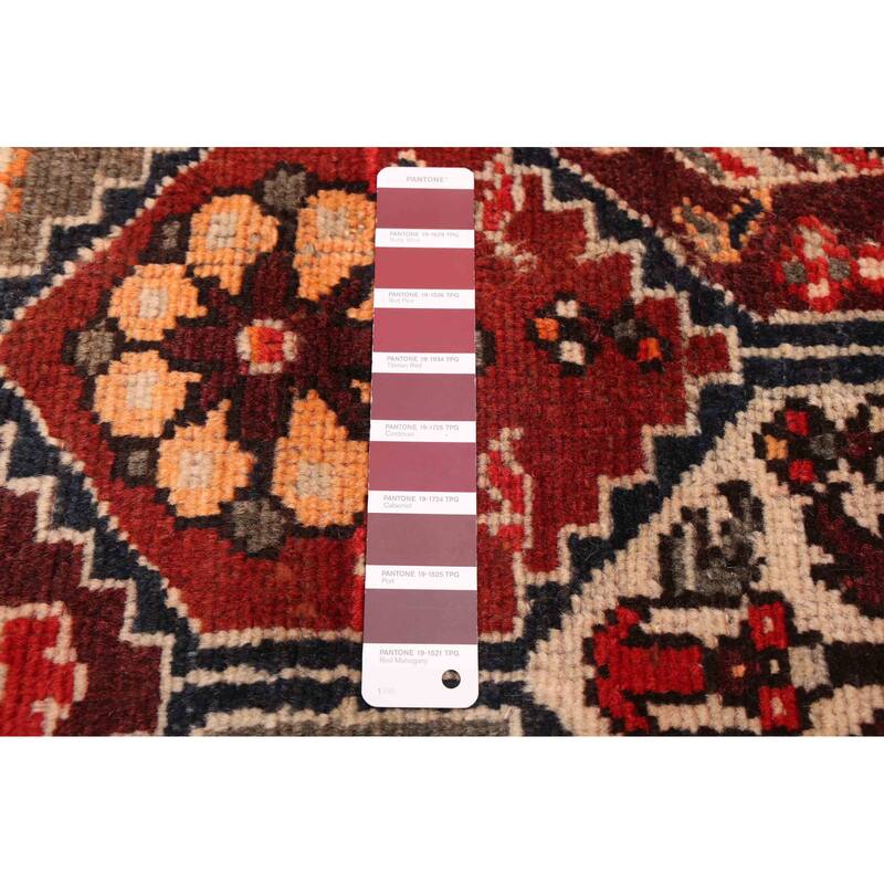 ECARPETGALLERY Hand-knotted Kayseri Vintage Dark Red Wool Rug - 4'3 x 6'7