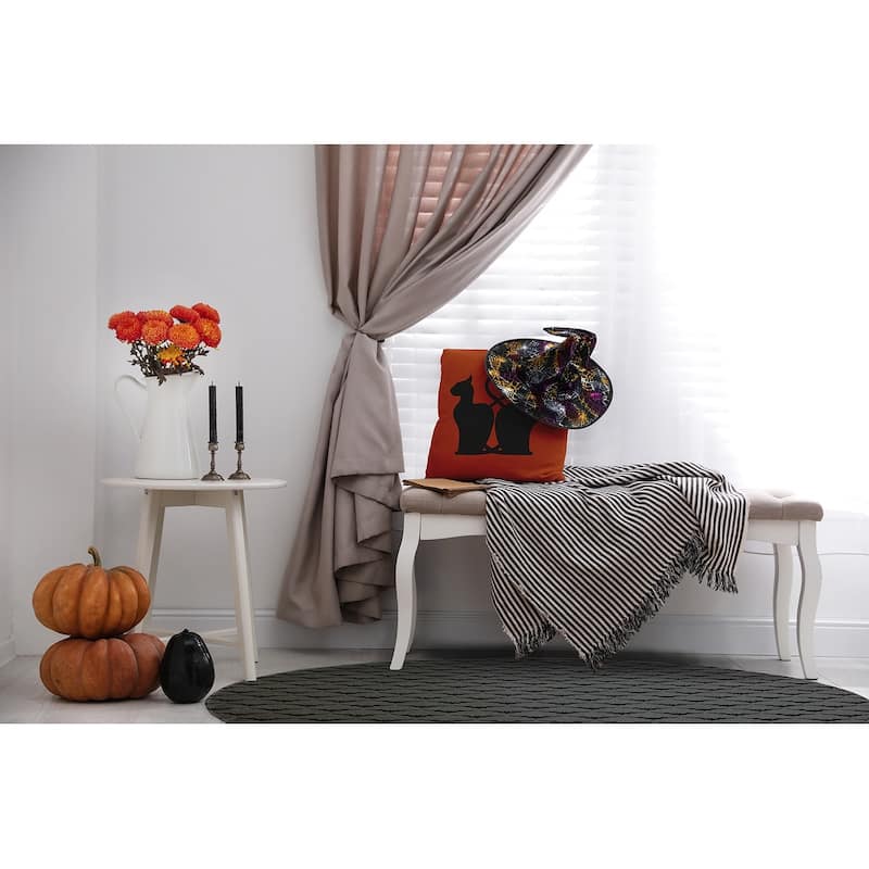 Bat Colony Halloween Chenille Rug, 18" x 30"
