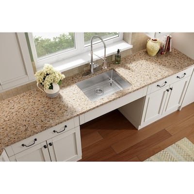 Elkay Crosstown Stainless Steel 25" x 22" x 6", Single Bowl Dual Mount ADA Sink Kit