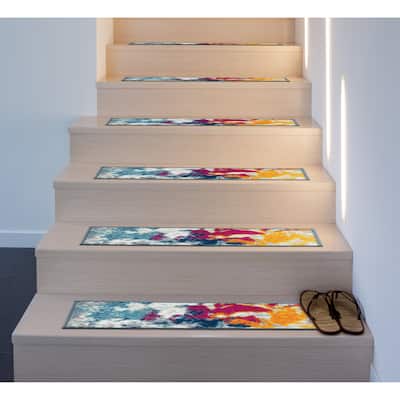 World Rug Gallery Abstract Non-Slip Stair Treads