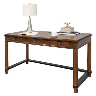 Kensington Wood Writing Desk, Writing Table, Office Desk, Brown
