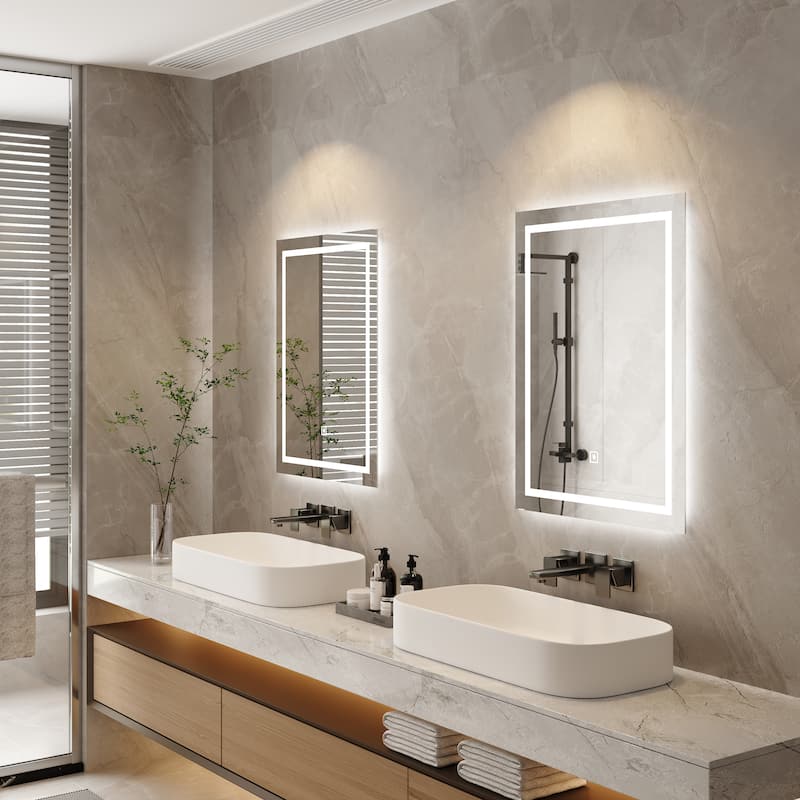 Smart Dimmable LED Bathroom, Vanity Mirror with Touch Switch